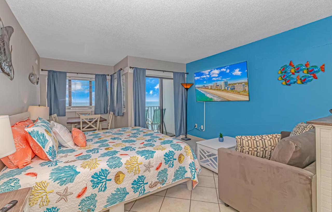 Ocean Front Studio With Panoramic Views! Palace Resort 1001 Миртъл Бийч Екстериор снимка